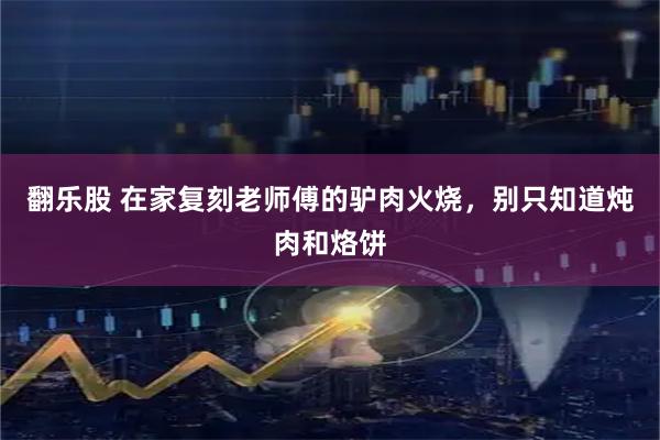 翻乐股 在家复刻老师傅的驴肉火烧，别只知道炖肉和烙饼