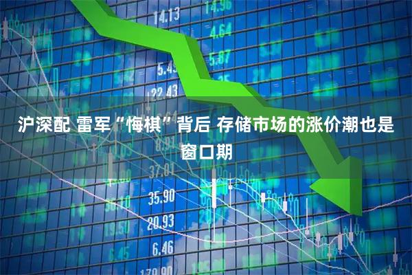 沪深配 雷军“悔棋”背后 存储市场的涨价潮也是窗口期